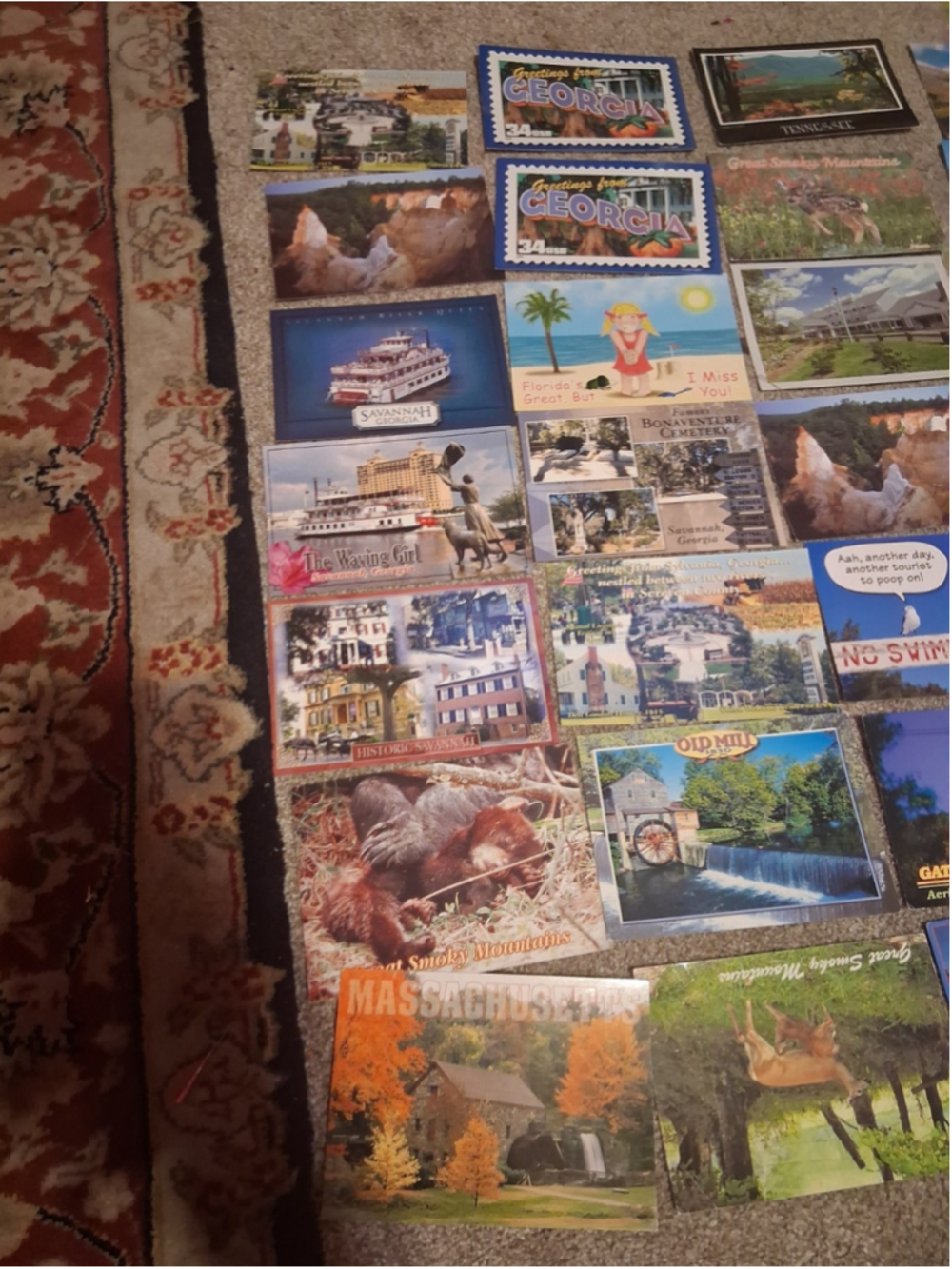 43 Mixed Vintage Travel Postcard Lot - Disney Characters & Marilyn Monroe, Paper